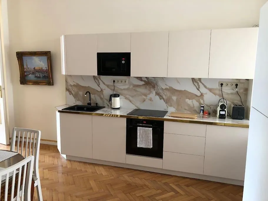 Baroque Danube Panorama Red Apartment Budapest Hungary