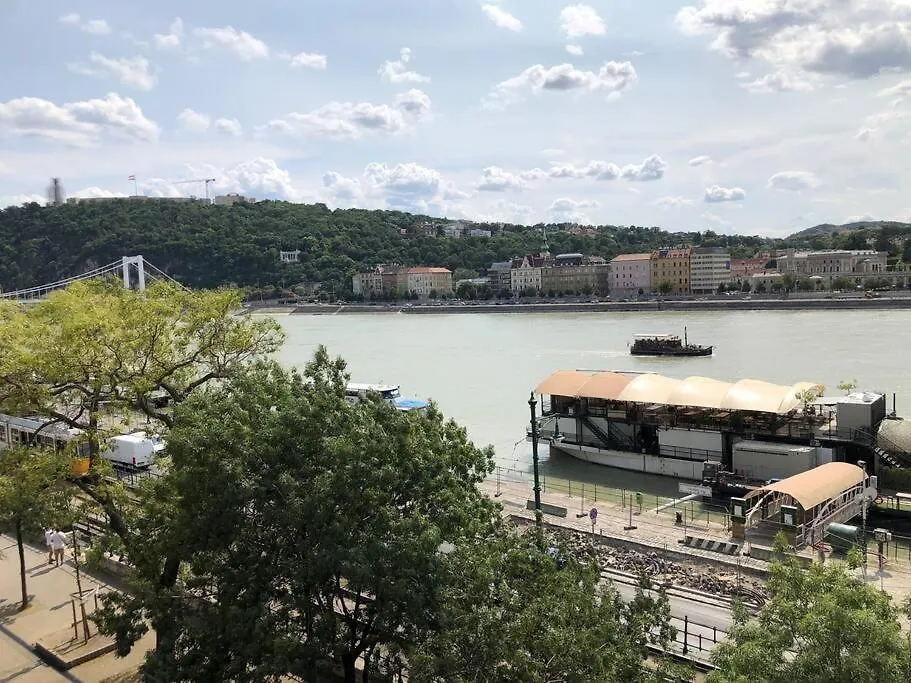 Baroque Danube Panorama Red Apartment Budapest Hungary