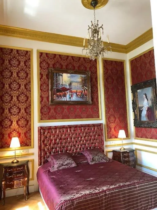 Baroque Danube Panorama Red Apartment Budapest Hungary
